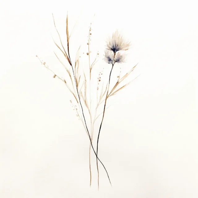 Abstract work “Grasblüten I”